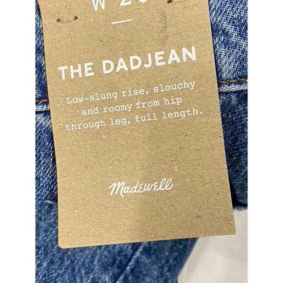 MADEWELL Women's Brockport Wash Low-Rise Distressed The Dad Jeans SZ 26 - Picture 13 of 14